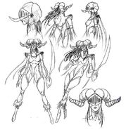 Early Concept Sketches of Sabriel