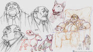 Eathon the dog (with its master)'s concept art