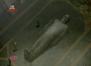 The golem lying on the floor