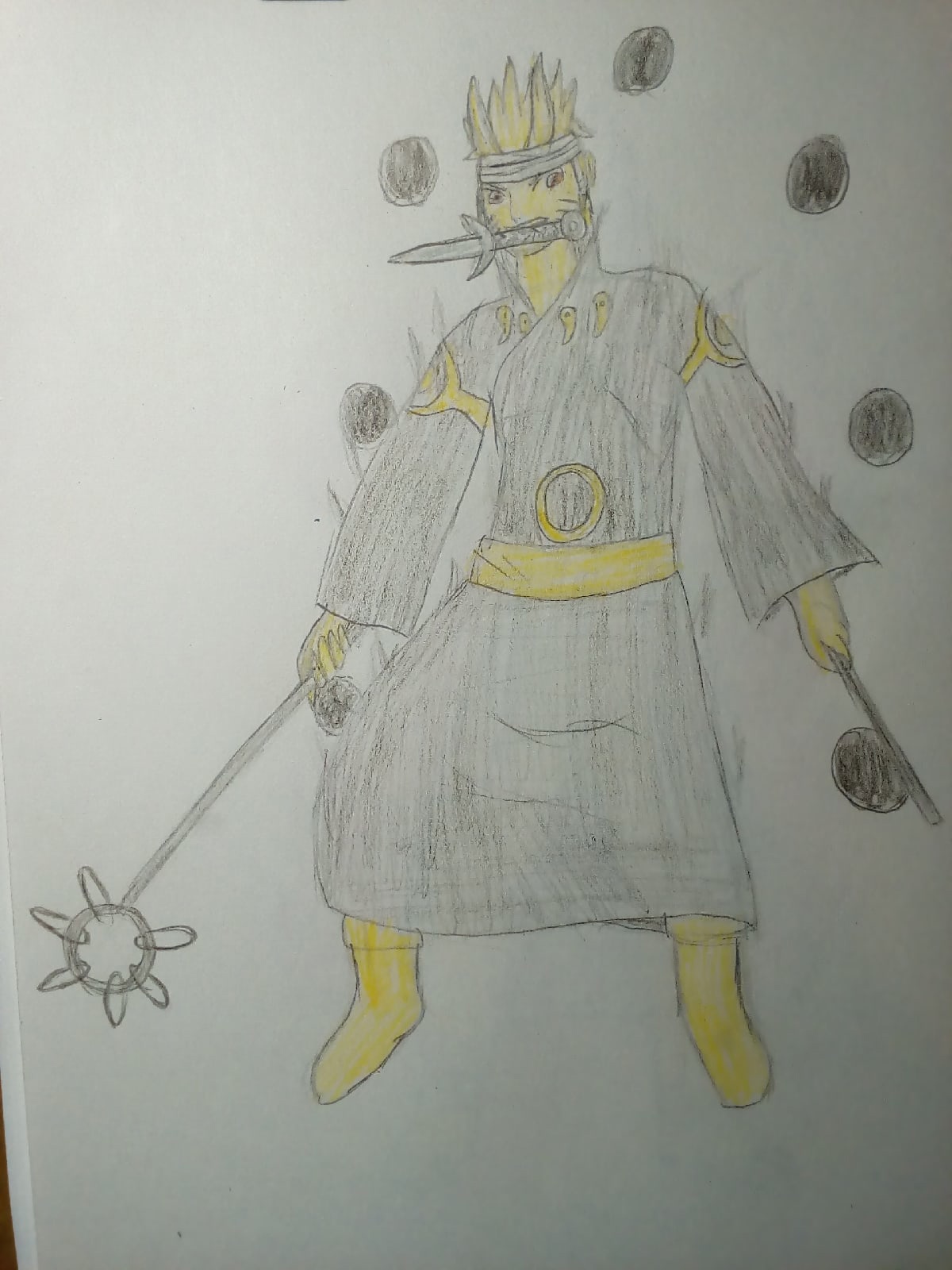 R E N E G A E D Z — [id: a full-body drawing of Naruto Uzumaki from