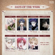 ENHYPEN - DARK MOON THE BLOOD ALTAR by HYBE - Twitter - My favorite day of the week is...!