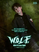 Lyric Poster Tahel - Dark Moon The Grey City with &TEAM by HYBE - Official Soundtrack - W.O.L.F. (Win Or Lose Fight) by EJ, K, Nicholas & Taki