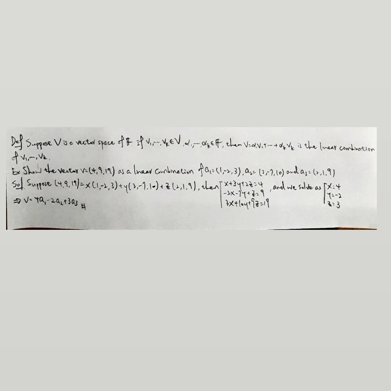 16. Linear combination My Wiki Fandom