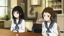 Eru and Mayaka listening