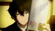Houtarou shows letter