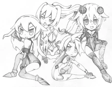 Hyperdimension neptunia the four cpu s chibi by sonic171000-d7z7qtk