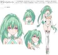 Green Heart anime sketch