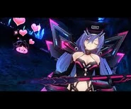 A pink dogoo gets attacked by Iris Heart