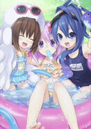 Neptune hanging out with Gust and Nisa