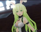 Vert wearing white bunny ears