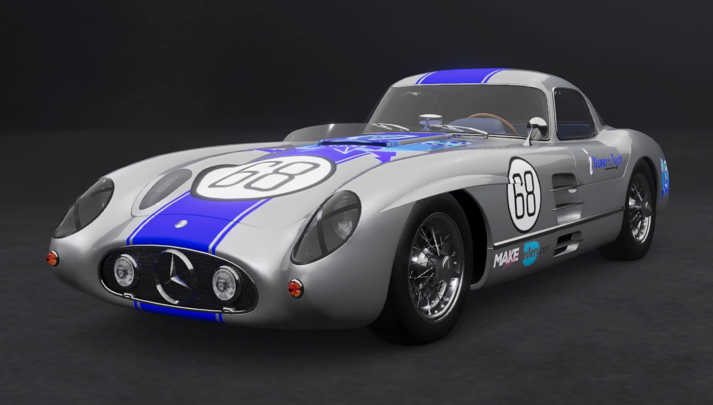 Mercedes Benz 300 Slr Uhlenhaut Coupe W196 722 Formula One U D R S Retro Racing 55 Hyperion Blue Gt S Td World Wiki Fandom