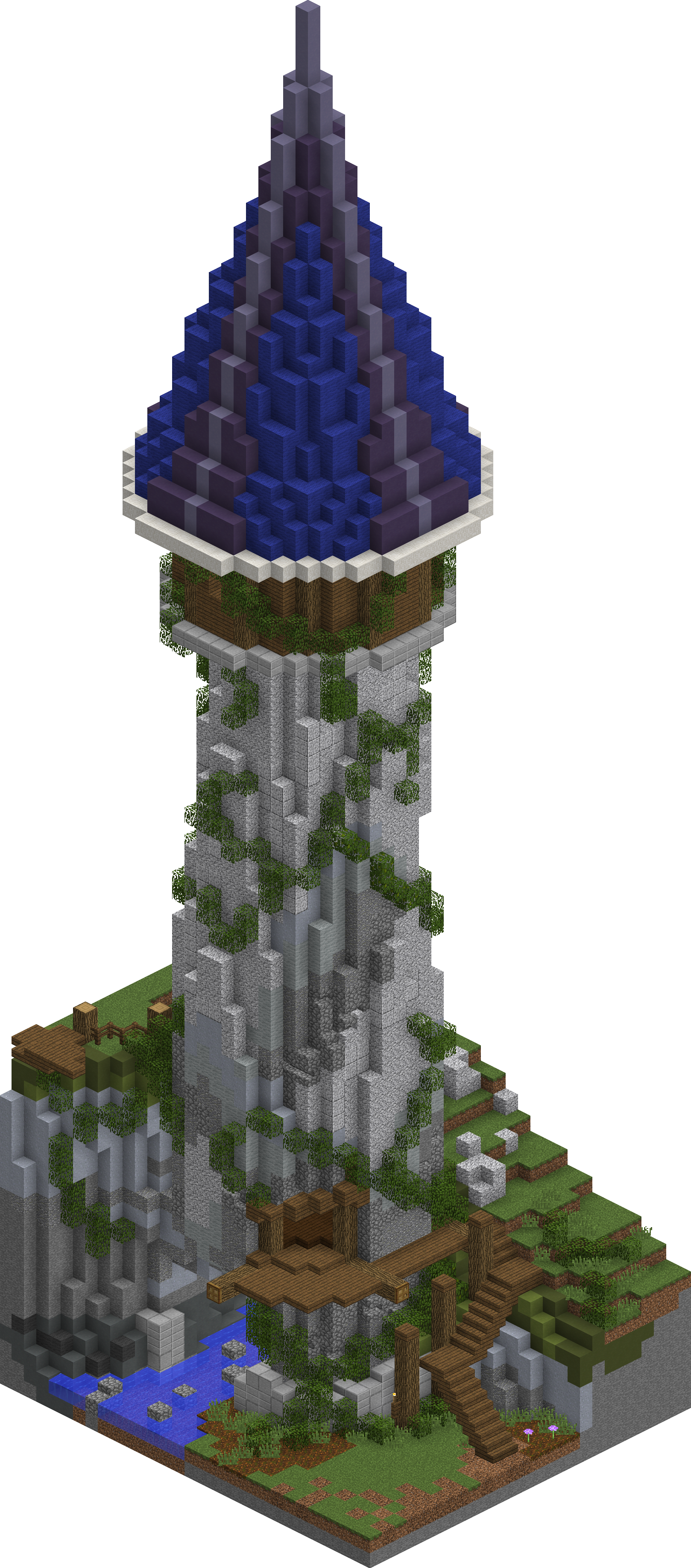 minecraft floating wizard tower