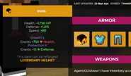 The leaked Boss helmet in AgentKid's inventory