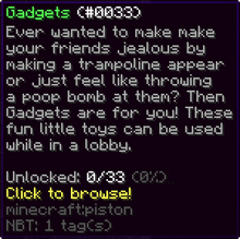 Gadgets, Hypixel Wiki