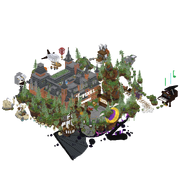 The Bed Wars lobby after the Slumber Hotel update.