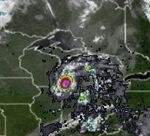 Hurricane Danny over Lake Michigan