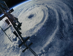 Hypercane Cara as seen at peak intensity from the ISS.