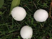 Large Hail that fell before the Tornado hit Eastern LA