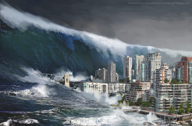 what causes a mega tsunami