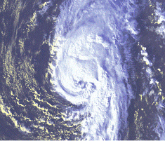 Hurricane Clifford in verge of peak intensity.