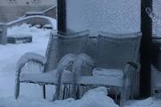 Snow covered Bench