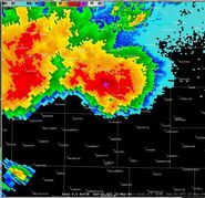 The tornado on radar