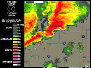 The radar image of the tornado at peak