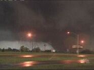 The EF3 tornado taking out a power line