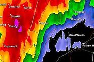 July 2010 Bronx tornado radar image
