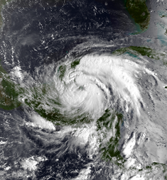 Gert at peak intensity at 0900Z on September 5th, 2017