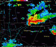 The tornado on radar