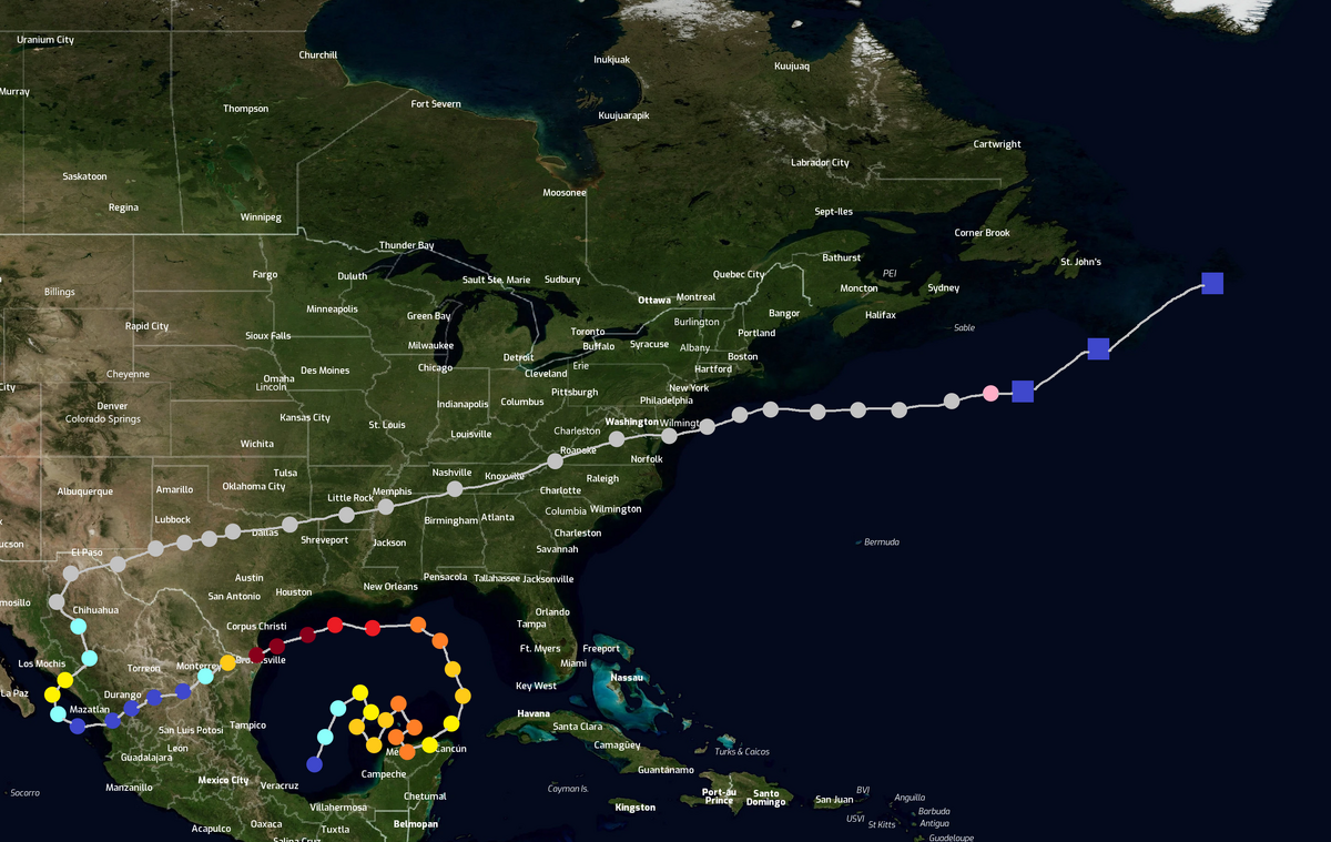 Meteorological history of Hurricane Arlene Hypothetical Hurricanes