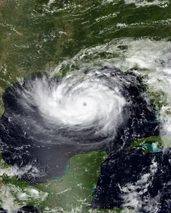 Hurricane Franklin rapidly intensifying over the Gulf of Mexico on September 5