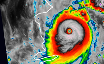 Forrest resembling a "skull" shaped appearance on its approach to Lazaronia on August 23.