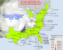 CONUS hurricane landfalls (1979-1999)