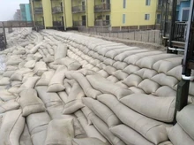 Sandbags placed for coastal protection in the city of Cadiz in Spain, August 10th.