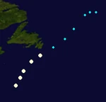 1879 Atlantic hurricane 1 track