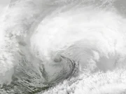 Satellite imagery of the extratropical Sam over the eastern U.S. on October 29th.