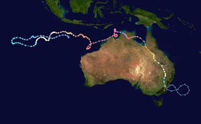 Map plotting the storm's track and intensity, according to the Map key


&nbsp;&nbsp; Tropical&nbsp;depression (≤38&nbsp;mph,&nbsp;≤62&nbsp;km/h)
&nbsp;&nbsp; Tropical&nbsp;storm (39–54&nbsp;mph,&nbsp;63–87&nbsp;km/h)
&nbsp;&nbsp; Category&nbsp;1 (74–95&nbsp;mph,&nbsp;119–153&nbsp;km/h)
&nbsp;&nbsp; Category&nbsp;2 (96–110&nbsp;mph,&nbsp;154–177&nbsp;km/h)
&nbsp;&nbsp; Category&nbsp;3 (111–129&nbsp;mph,&nbsp;178–208&nbsp;km/h)
&nbsp;&nbsp; Category&nbsp;4 (130–156&nbsp;mph,&nbsp;209–251&nbsp;km/h)
&nbsp;&nbsp; Category&nbsp;5 (≥157&nbsp;mph,&nbsp;≥252&nbsp;km/h)



Storm type
