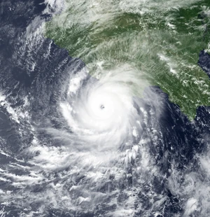 Satellite image of Storm Marta over the Mediterranean