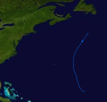 Meteorlogical path of Tropical Depression two, done with a bit more remnants of the tracks.