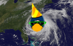 Shurow making landfall on the US East Coast at category 3 intensity.