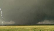 The tornado about to enter Mequon.