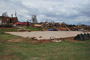 Damage in downtown Clermont.