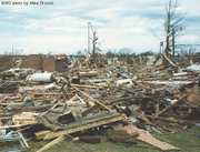 EF4 damage in Springfield, Illinois