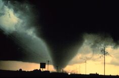 The tornado as it approached York as an EF4.