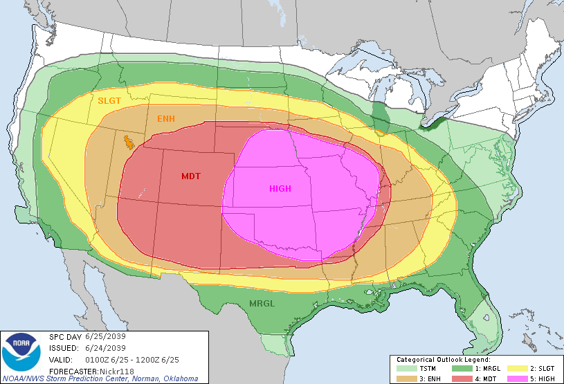 Tornado sequence of June 25, 2037 (Nckr118) Hypothetical Tornadoes