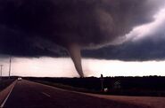 The EF3 tornado right before hitting South Bend