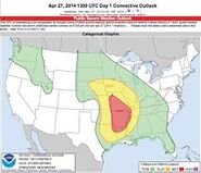 The convective outlook for March 18, 2019.