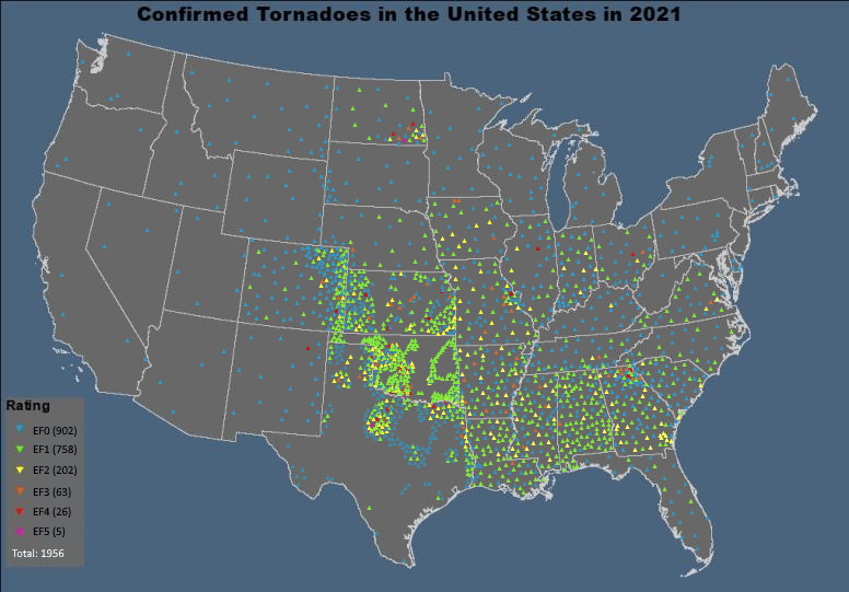 Idaho 2022 Tornado Map